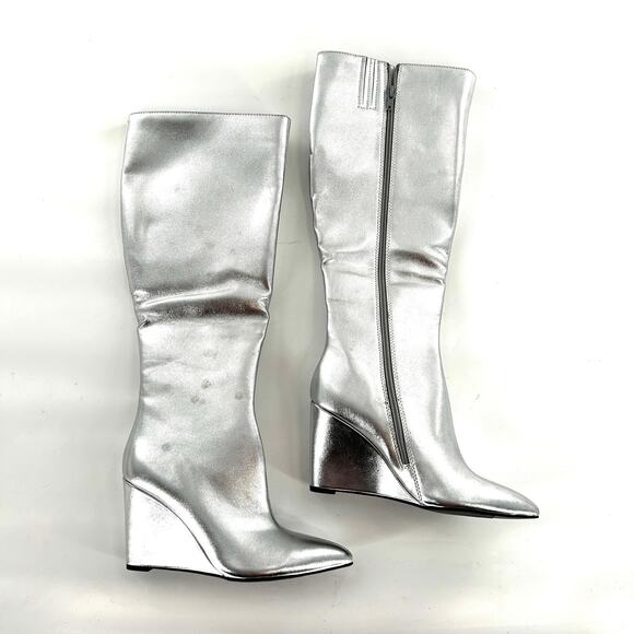 Open Edit Erik Wedge Boots 5.5 Tall Cocktail Party Night Out Western - Picture 5 of 13